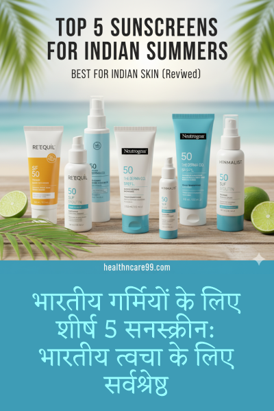 Top 5 Best Sunscreens for Indian Summers: For Indian Skin (भारतीय गर्मियों के लिए शीर्ष 5 सनस्क्रीन: भारतीय त्वचा के लिए सर्वश्रेष्ठ)